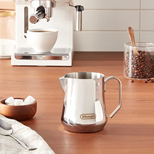 De'Longhi Milk Frothing Pitcher, Stainless Steel, 17 oz - DLSC069 (Pack of 6) - color: Stainless Steel, size: 500ml (Pack of 6)