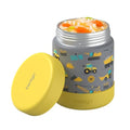 Bentgo Kids Stainless Steel Leak-Proof Food Jar for Hot or Cold Food | 11 fl oz Double Insulated Container with Removable Silicone Bumper, Dishwasher Safe, Easy Open Lid, Ages 3+ (Construction) - color: Construction Trucks