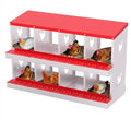 Chicken Nesting Box, 8-Hole Nesting Boxes, Removable Tray, Ventilation Holes, Easy Egg Collection & Cleaning, Laying Boxes for Hens, Red - color: Red, size: 8 Holes