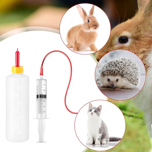 Havawish Lamb & Goat Bottle Kit - 18 Pcs, 2 x 400ml Lamb Bottles, 12 Animal Milk Drink Nipples, Goat Feeding Tube Kit