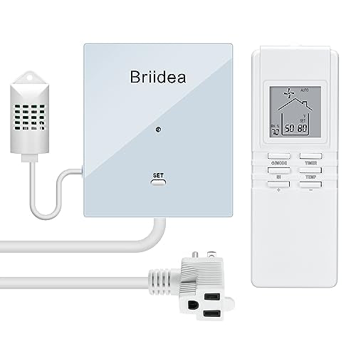Briidea Attic Fan Control Kit - Smart Fan Converter with Temperature & Humidity Sensor for Cool, Dry Attic