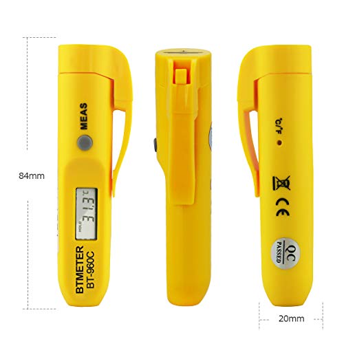 Digital Infrared Thermometer with Pocket Clip - Instant Read Thermometer Non-Contact Compact Temperature Tester for Meat Candy Cooking Food Grill Kitchen BBQ Candy Water-2PACK(NOT for Human Temp)