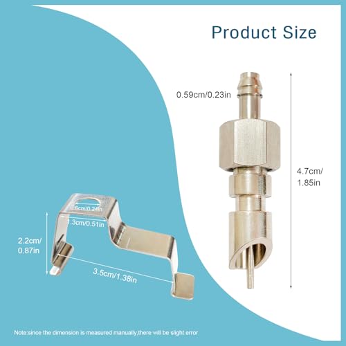 8pcs Stainless Steel Rabbit Watering Nipples Metal with Cage Clips Rabbit Water Nipples Dispenser Hamster Waterer Automatic Watering System - color: Metal
