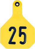 Ytex 4 Star Large Cattle ID Ear Tags Yellow Numbered 101-125
