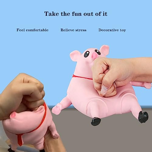 Squishy Toys - Pink Squishy Pig Toy for Kids & Adults, Novelty Squeeze Toy for Stress Relief & Anxiety (Big) - style: Big