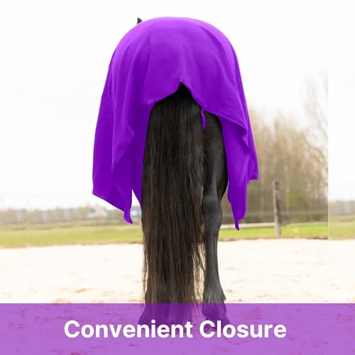 RESISTANCE Long Lasting & Warm Soft Fleece Square Cooler for Horse (90"x80", Purple) - color: Purple