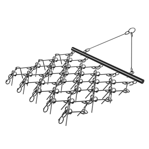 VEVOR Drag Harrow,5 ft x 4.5 ft Durable Chain Harrow with 60 Sharp Teeth,Suitable for ATV UTV Tractor, Ideal for Soil Preparation, Seeding, Smoothing Landscapes, and Yard Gravel Driveway Maintenance - size: 5 x 4.5 ft
