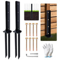 2-Pack Fence Post Repair Kit, 32in Heavy Duty Ground Spike Anchor for Wooden Post Repairing Tilted/Broken Posts - size: 2 Pack