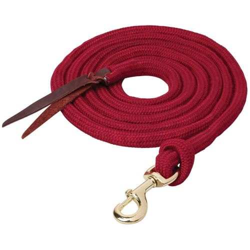 Weaver Equine EcoLuxe™ Bamboo Lead with Snap, 10-feet - color: Charcoal/Tan, size: 10 feet