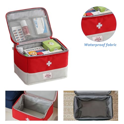 Travel Medicine Bag Organizer, Medical Bag Empty, for Home, Travel, Camping, Car, Hiking & Outdoor Emergencies, Emergency Medical Kits