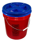 Red 5 Gallon 90 mil Bucket with Gamma Seal Lid (Blue) - color: Blue