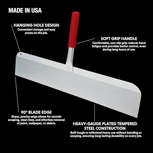 20" Do-All Scraper | Advance Equipment MFG Co. | Multi-Use Scraper with 4" Beveled Tempered Steel Blade – Built for Drywall, Paint, Spray Shield | Model DA-20 | USA Made, 100+ Years Family Owned - color: 20 Inch