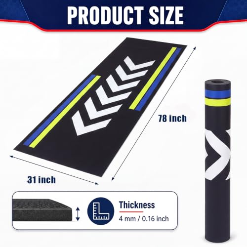 Drydiet Motorcycle Mat Garage Floor Rug Washable Parking Mats for Garage Floors Non Slip Oil Absorbent Pad Rubber Backing Layer Protects Floor (Arrow Style,78 x 31 Inch) - size: 78 X 31 Inch, style: Arrow Style