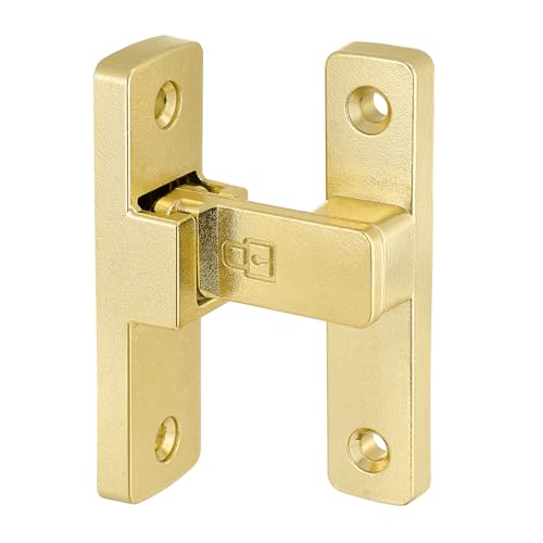 Gold 90 Degree Zinc Alloy Barn Door Latch, Flip Gate Lock | Sliding Door Latch,Right Angle Door Lock,for bedroom,garage,balcony,barn,bathroom,drawer,window,cabinet,pet enclosures - color: Gold_90 Degree