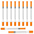 Jeringas con agujas para inyectar, 30G 1ml/cc 5/16" (8mm) jeringas, Pack of 100 - size: 1ml-30G 5/16", style: 100 Pack