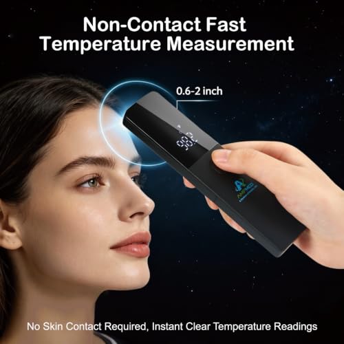 Medical Grade No-Touch Forehead Thermometer | Adults, Kids, Infants, Newborns, Non-Contact, Touchless Temporal Fever