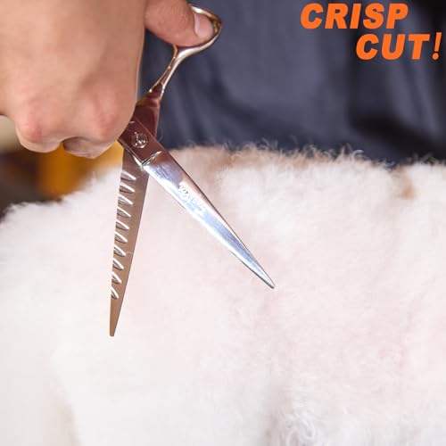 High-end Professional Dog Grooming Scissors Pet Grooming Shears 7 Inches Extremely Very Sharp Made Of Stainless Steel Alloy By Hand For Dog Cat Groomer - color: 7inch Shears