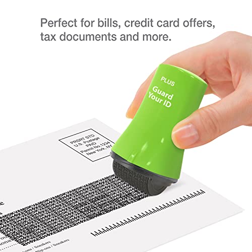 Guard Your ID Wide Identity Theft Protection Roller Stamp, 3-Pack for Mail - color: Green, size: Wide 3-Pack
