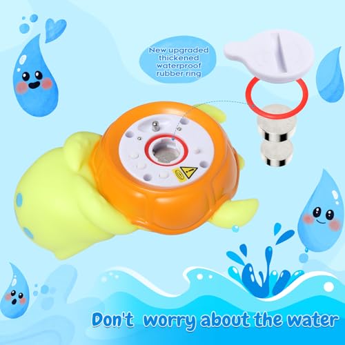 Backstroke Sea Turtle Baby Bath Thermometer,The Infant Baby Bath Floating Toy Safety Temperature Water Thermometer, BPA Free, New Baby Essentials | BPA Free Infant Baby Bath Floating Temperature Toy ，Water Thermometer, New Baby Essentials - color: YELLOW
