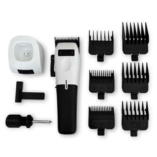 TPOB Play Barber Hair Clippers for Men 7500 RPM with Rubber Grips (White) - color: White