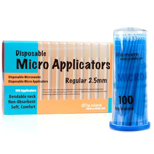 2.5mm Blue 400pcs Micro Brush Micro Applicators Brushes Fine Microswabs Regular - size: 2.5mm Blue