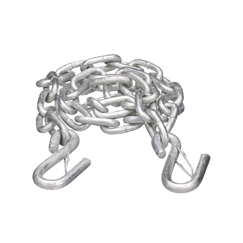 7/32" x 36" Trailer Safety Chain – Hot Dipped Galvanized Steel with Safety Hooks – 7000 lb Load Rated – Corrosion Resistant for Utility and Small Boat Trailers