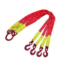 Four Leg Bridle Web Sling 13ft 22046lb Web Slings Belt Type with Hook 4.0 m 10000 kg Light Weight and Flexible Capacity Steel Sling[4leg 10.0t 4m] - size: 4leg-10t-4m