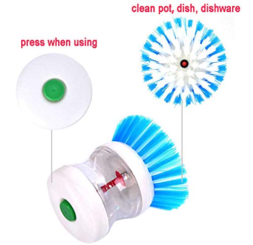 2PCS Hydraulic Plastic washing brush pot multicolor kitchen gadgets Wash Tool Pan Dish Bowl Palm Brush Scrubber Cleaning