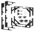 Gate Corner Brace Bracket Anti Sag Gate Frame Hardware Kit for Wooden Gate Fence with a Latch - size: Double Door Set