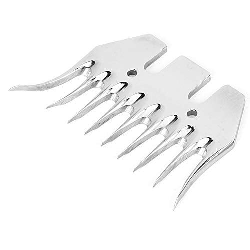 Stainless Steel Sheep Clippers 9 Tooth 13 Tooth Replacement Shearing Cutter Upper Serration for Sheep Goat Grooming, Smooth Efficient Cutting for Farmers Livestock Trimming - size: 9-tooth curved (+ swing )