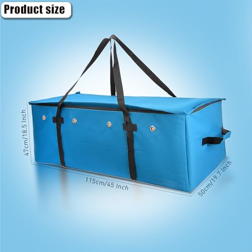 Hay Bale Storage Bag,Heavy Duty 1200D Oxford Fabric Hay Bale Bag Extra Large Hay Bag for Hay Transport and Storage，45x19.7x18.5 Inch