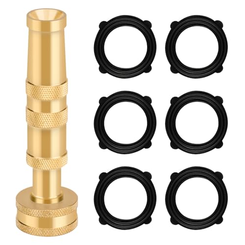 Twinkle Star High Pressure Garden Hose Nozzle, 3/4" GHT, 1 Pack | Hose Sprayer Nozzle, For Car Wash, Extra 6 Rubber Washers - color: Nozzle Twist 1 Pack