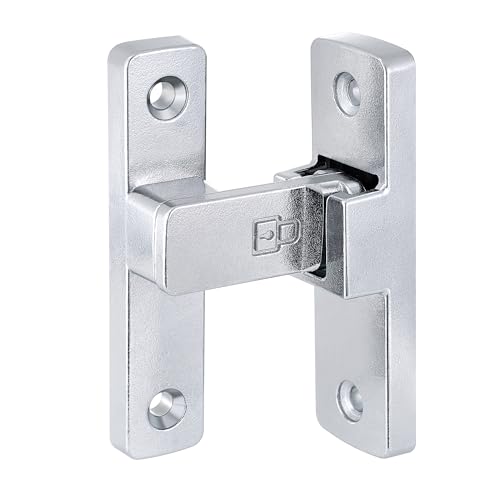 Silvery 90 Degree Barn Door Lock ，Right Angle Door Lock Latch | Zinc Alloy Flip Gate Latches,for bedroom,garage,balcony,barn,sliding door,bathroom,window,cabinet,drawer,pet enclosures - color: Silvery_90 Degree