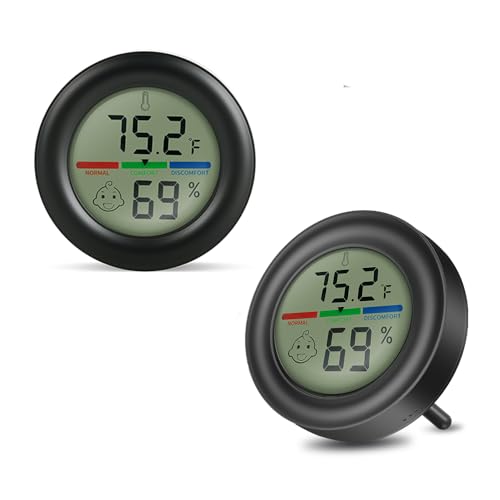 Digital Hygrometer Indoor Thermometer Humidity Meter | Room Temperature Hydrometer Monitor Gauge for 3D Printer, Home, Office, Greenhouse, Incubators