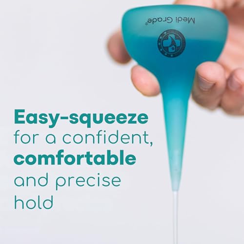 Medi Grade Ear Wax Removal Bulb Syringe 3.04 fl oz, Ear Cleaner Irrigation | Easy-squeeze ear syringe 90ml with quad stream tip, gentle ear cleaning tool for adults and kids, safe ear flushing at home - size: 90ml