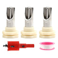 Pig Nipple Waterer for Barrel Kits, 3pcs Stainless Steel Automatic Pig Drinker Feeder Water Tank Connector with 1 Hole Opener & PTFE Tapes, Watering Systems Kit for Pig/Goats/Swine/Piglets/Drinking