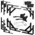 2Pack Anti Sag Gate Kit Heavy Duty No Sag Kit Gate Corner Brace Bracket for Wooden Gate Fence with a Self-Locking Gate Latch - style: No Sag Kit B - 2Set
