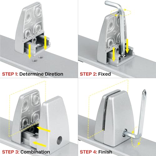2 Packs Sneeze Guard Clamp Bracket, Sneeze Guard Shield Base for Countertop, Stick On Heavy Duty Auminum Partition Guard Clamp, Panel Support Clamps Stand for Clear Acrylic Desktop Counter Reception - size: Desktopclamp - 2pcs