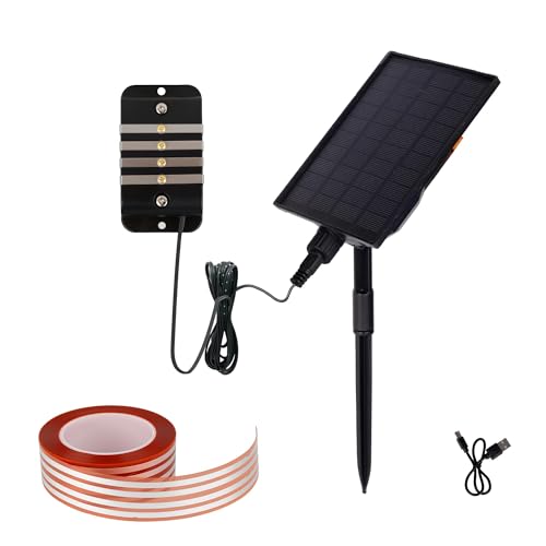 Slug Fence, Electric SnailStop Fence for Keep Snails Away from Raised Beds, Battery Power with Solar Panel, Animal and Environmentally Friendly