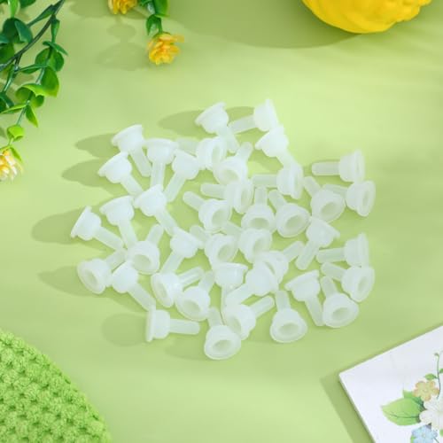 STOBOK Pet Nurser Nipples Silicone Replacement Pacifiers for Pet Food Bottles Artificial Feeding Supplies for Rabbits Chinchillas and Newborn Small Animals Soft Flexible Teats 0.98 X 0.62 in