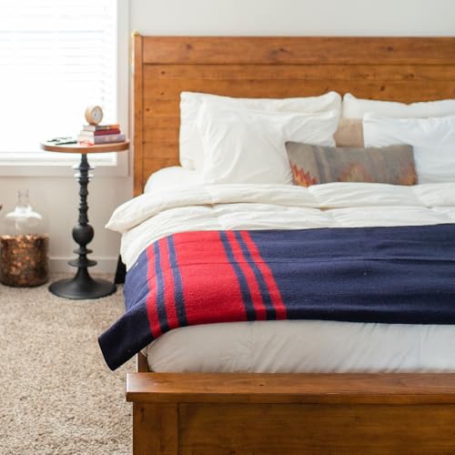 Arcturus Rainier Wool Blanket - Warm, Heavy, Washable, Bed Blanket | Great for Home & Camping (Lava Canyon, King) - color: Lava Canyon, size: King