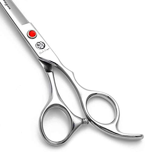 Purple Dragon 7" Sharp Edge Hair Cutting Shears with Bag | Includes Bag, 440C stainless steel, Pet/Puppy/Cat Grooming Scissors, Perfect for Barber or Dog Groomer - size: 7 inch