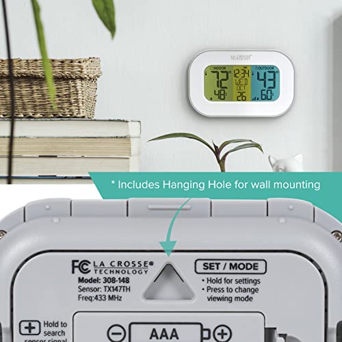 La Crosse Technology 308-148 Wireless Temperature Station with Tri-Color LCD