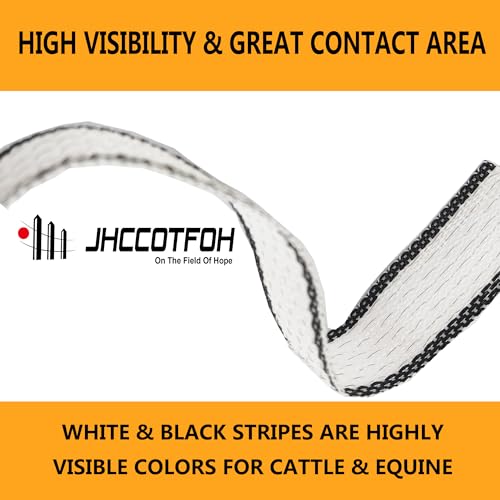 Electric Fence Polytape, 5 Strands of Electrical Conductors Poly Electric Fence Tape, 656 Feet Roll
