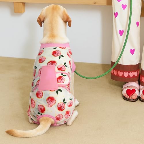 Recovery Suit for Dogs Cats After Surgery, Cone Alternative, Pink, S | Soft Breathable Fabric, Prevents Licking & Scratching, Easy to Put On, Machine Washable, Post-Surgery, Wound Protection - color: Pink, size: S (Back:11.4-13.4'', Weight:7-15 LB)
