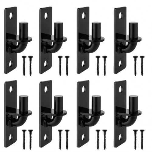 Gate Hinges Wall Mount with 5/8" Pin, 8 Pack Farm & Chain Link Gate Hinges | Rust-Resistant Gate Hinges, Heavy Duty Outdoor Metal Gate Hardware for Fences, Barns, Sheds, and Gates - size: 8 Pack