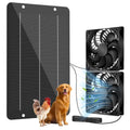 Solar Powered Fan Kit 12.6 Inch IPX7 Weatherproof, 15W Solar Panel with 2 Waterproof Fans, Intake or Exhaust Air Fan for Outside Backyard Chicken Coops, Greenhouses, Doghouse - size: 15