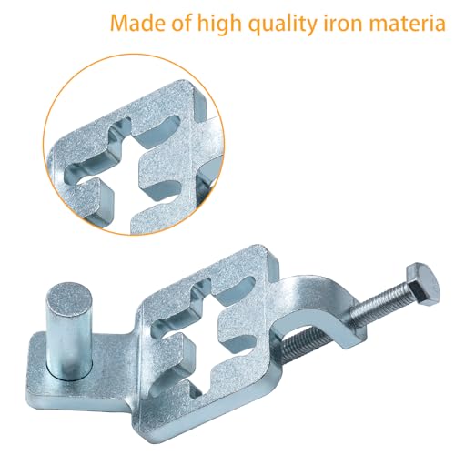 T-Post Gate Hinge with Arched Design, 5/8" Pin Shank Compatible with Metal T Post, Chain Link Gates, Farm & Backyard, 2-Pack