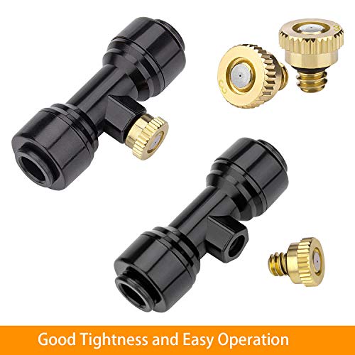 Misting System, 32.8FT Cooling Line Kit with 10 Brass Mist Nozzles, Outdoor | Outdoor Mister Kit With Hose Connector For Patio, Garden And Greenhouse Cooling. Fine Mist Spray System For Summer Use. - size: Misting Cooling System 32.8ft(10M)