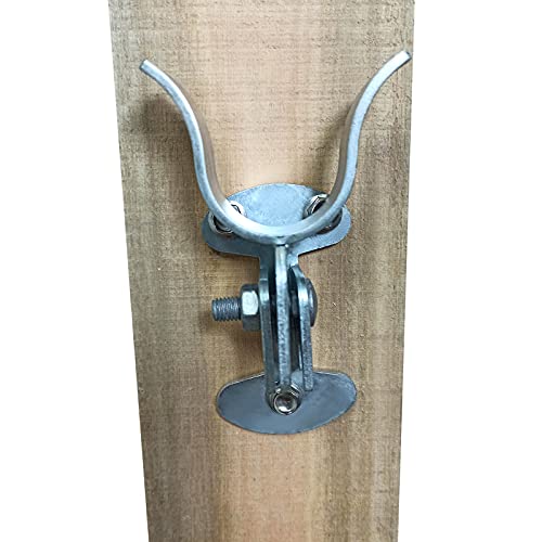 1-5/8" Flat Back Wall Mount Fork Gate Latch - Gate Latch Hardware with Screws or Lag Bolt for Gate Frames, Easily Mounts to Wooden Gate Post or Wall - size: 1-5/8 Inch